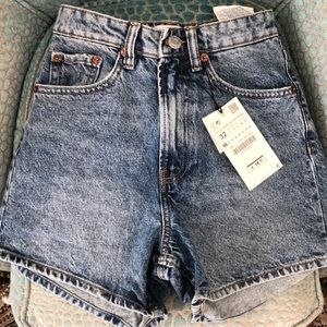 Zara Mom Fit Roller Shorts NWT Size 0